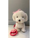 Magicway Müzikli Yürüyen Havlayan Yalayan Kuyruk ve Başını Sallayan Ses Kaydını Tekrarlayan Peluş Köpek - 64 Beyaz