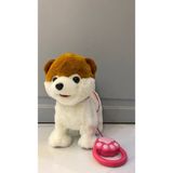 Magicway Müzikli Yürüyen Havlayan Yalayan Kuyruk ve Başını Sallayan Ses Kaydını Tekrarlayan Peluş Köpek - 758 Kahverengi