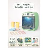 Magicway Sesli Işıklı Aksesuarlı Su Hazneli Oyuncak Bulaşık Makinesi Seti Evcilik ve Mutfak Oyun Seti - Yeşil