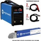 Magmaweld Megastick 200 Amper Kaynak Makinesi + 100 Adet 2.50X350 mm Elektrod - 200 Amper + 100lü Elektrod