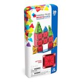 MAGNA-TILES microMAGS 26 parçalı seyahat manyetik yapı seti – Bold Colors, orijinal manyetik yapı markası