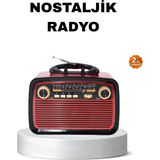 Magne Bluetooth’lu LED Işıklı Nostaljik Müzik Kutusu – Ahşap Dokulu Vintage Tasar - TGR2110-5571 - Çok Renkli