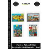 #Magnet Hatıralık Hediyelik Dekoratif Turistik İstanbul Temalı Silikon Buzdolabı Süsü Magnet