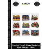 #Magnet Hediyelik Dekoratif Turistik Lazer Kesim İstanbul Temalı Ahşap Buzdolapı Süsü Magnet