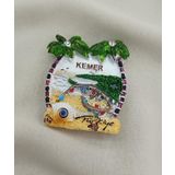 Magnet Martı Deniz Palmiye Nazar Göz Boncuk Taşlı Mıknatıslı Buzdolabı Süsü
