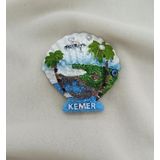 Magnet Midye Taşlı Mıknatıslı Buzdolabı Süsü Nazar Göz Boncukllu Palmiye Agacı Türkiye Kemer Yazılı