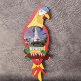 Magnet Papagan Kus Hayvan Buzdolabi Susu Ahsap Magnet Miknatisli Hediyelik Esya
