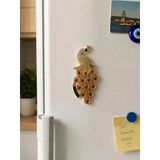 Magnet Tavus Kuşu Buzdolabı Süsü 8X6 Cm – Taş İşlemeli Dekoratif Türkiye Hediyelik Magnet