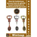#Magnetaçacak Şık Hediyelik Turistik Mutfak Eşyası İstanbul Temalı Metal Kaşık Tasarım Magnet Açacak