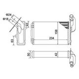 Magneti Marelli 359000300080 Magnettı Marellı Kalorifer Radyatörü R19-Clıo-Kango-Megane(233×159×30)