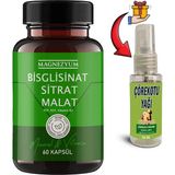 Magnezyum: 1 Adet Bisglisinat Magnezyum Sitrat Magnezyum Malat & B2 B3 B6 Mineral Kapsülleri 60Li + 30 Ml Çörek Otu Masaj Yağı