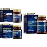 Magnezyum Takviyesi 250 Mg 60 Tablet+Biotin Takviyesi 5000 Mcg 30 Tablet+Selenyum 100 Mcg 100 Tablet