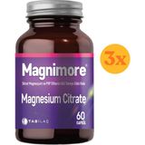 Magnimore Magnezyum Sitrat & P5P 60 Bitkisel Kapsül - 3 Adet (Toplam 180 Kapsül) - Dezenfektan Hediyeli (%72 Alkol)