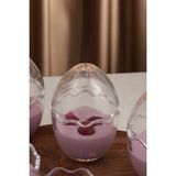 Magnolia Kasesi, 6 Adet Yumurta Şeklinde Cam Kapaklı Magnolia Sunum Kasesi 14CM - DÜZ