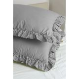 Magnolia Yastık Kılıfı %100 Pamuklu Fırfırlı 50x70cm | Nevresim Seti ve Nevresim Takımı İçin Uygundur