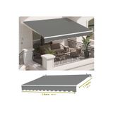 Magnotto Balkon Teras Tente Çadır Gölgelik Teleskopik Açılır Kapanır Tente Bahçe Kafe Restoran Lokanta Tente 2 x 1,5 Metre