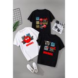 MAGORS REDBALL BASKILI 3'LÜ KOMBİN NORMAL KALIP %100 PAMUKLU ÇOCUK TSHIRT