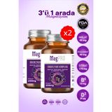 MagPRO Magnezyum (2'Lİ SET) (SİTRAT, MALAT, BİSGLİSİNAT) Vitamin B6 & Vitamin D3 Kompleks (60 KAPSÜL)