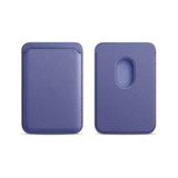 MagSafe Uyumlu Deri Kartlık Cüzdan - iPhone 17/16/15/14/13/12/11 Serisi Pro, Pro Max ve Plus için Güçlü Manyetik Telefon Arkası Kart Tutucu (Blueberry)