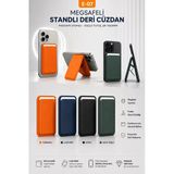 Magsefeli Standlı Deri Cüzdan E-07 (Yeşil)
