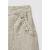 Magu Kız Çocuk Pamuklu Bej Nakışlı Yelek ve Pantolon Takım - 1 Yaş