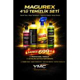 MAGUREX 4'LÜ TEMİZLİK SETİ (DEMİR TOZU+NANO GENEL+MOTOR TEMİZLEYİCİ YAĞ VE KİR SÖKÜCÜ)(HEDİYELİ)