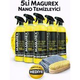 Magurex 5li Nano Temizleyici Araç İçi Bakım Seti Fırça ve Bez Hediyeli Etkili Temizlik