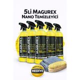 Magurex 5li Nano Temizleyici Genel Temizlik ve Araç Içi Bakım Seti Fırça ve Bez Hediyeli