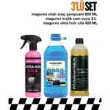 Magurex Cilalı Oto Şampuan 800ML + Kışlık Cam Suyu 3l + Ultra Hızlı Sprey Cila Seti - mgrxclsmpnbkmst