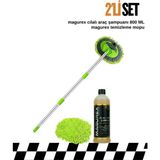 Magurex Cilalı Oto Yıkama Şampuanı 800ML ve Çizmez Mikrofiber Temizleme Mopu Seti - 0,25 lt
