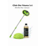 MAGUREX Cilalı Oto Yıkama Şampuanı 800ML ve Çizmez Mikrofiber Temizleme Mopu Seti