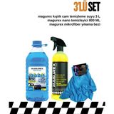 Magurex Kışlık Cam Suyu 3l + Nano Temizleyici 800ML + Mikrofiber Temizlik Bezi Seti - mgrxkslkcmsybkmst