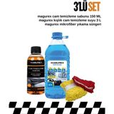 Magurex Oto Cam Temizlik Seti: Kışlık Antifrizli Su 3l + Sabun 150ML + Mikrofiber Sünger - mgrxtcmbkmst