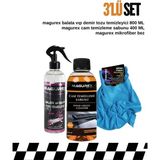 Magurex Vıp Demir Tozu Jant Temizleyici 800ML + Cam Sabunu 400ML + Mikrofiber Bez Set - mgrxdmrtzjnttbkmst