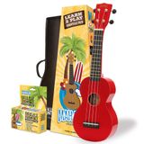 Mahalo ukulele gökkuşağı serisi, 4-string ukulele, sağ, kırmızı, soprano (MR1RDK)