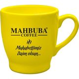 Mahbuba Seramik Sarı Şık Kahve ve Çay Fincanı Kupası 200 ml