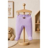 Mahfel %100 Pamuklu Fitilli Bebek Alt Pantolon Lila - 6 - 9 Ay - Regular