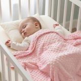 Mahfel Nohut Kabartmalı %100 Welsoft Premium Mevsimlik Bebek Battaniyesi Pembe - 0 - 3 Yaş