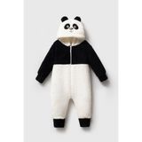 MAHFEL Welsoft Panda Nakışlı Kışlık Peluş Uyku Tulumu Siyah