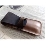 Mahfuz Crazy Gerçek Deri Özel Kalemleriniz Için Kalemlik ( 2*3 Kalem Için ) 27 cm \ 6 cm Lmn1 - Kahve - Gold