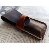 Mahfuz Crazy Gerçek Deri Özel Kalemleriniz Için Kalemlik ( 2*3 Kalem Için ) 27 cm \ 6 cm Lmn2 - Kahve - Gold
