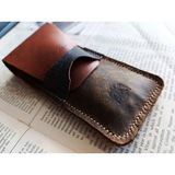 Mahfuz Crazy Gerçek Deri Özel Kalemleriniz Için Kalemlik ( 3*4 Kalem Için ) 28 cm \ 8 cm Büyük Boy NLU25 - Kahve