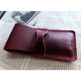 Mahfuz Crazy Gerçek Deri Özel Kalemleriniz Için Kalemlik ( 3*4 Kalem Için ) 28 cm \ 8 cm Büyük Boy NLU31 - Bordo