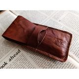 Mahfuz Crazy Gerçek Deri Özel Kalemleriniz Için Kalemlik ( 3*4 Kalem Için ) 28 cm \ 8 cm Büyük Boy Nlu8 - Kahverengi