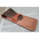 Mahfuz Crazy Hors Hakiki Deri El Emeği Kalemlik Kalem Kutu 27 cm 6 cm 603D - Kahverengi