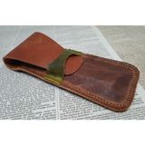 Mahfuz Crazy Hors Hakiki Deri El Emeği Kalemlik Kalem Kutu 27 cm 6 cm HHH0702E - Kahverengi