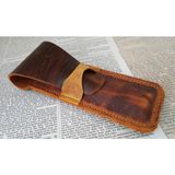 Mahfuz Crazy Hors Hakiki Deri El Emeği Kalemlik Kalem Kutu 27 cm 6 cm HHH0702I - Renkli