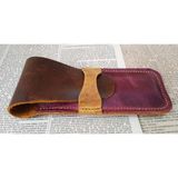 Mahfuz Crazy Hors Hakiki Deri El Emeği Kalemlik Kalem Kutu 27 cm 6 cm HHH0702J - Renkli