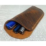 Mahfuz Crazy Hors Hakiki Deri El Emeği Özel Kalemleriniz Için Kalemlik Kalem Kutu 17,5 cm 7 cm ( 3-4 Kalem Için ) 20NP