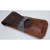 Mahfuz Gerçek Deri Özel Kalemleriniz Için Kalemlik 2 x 3 Kalem Için 27 cm 6 cm H0606 - Kahverengi